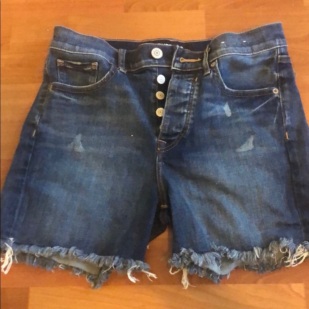 Express High Rise Shorts - dark Wash
